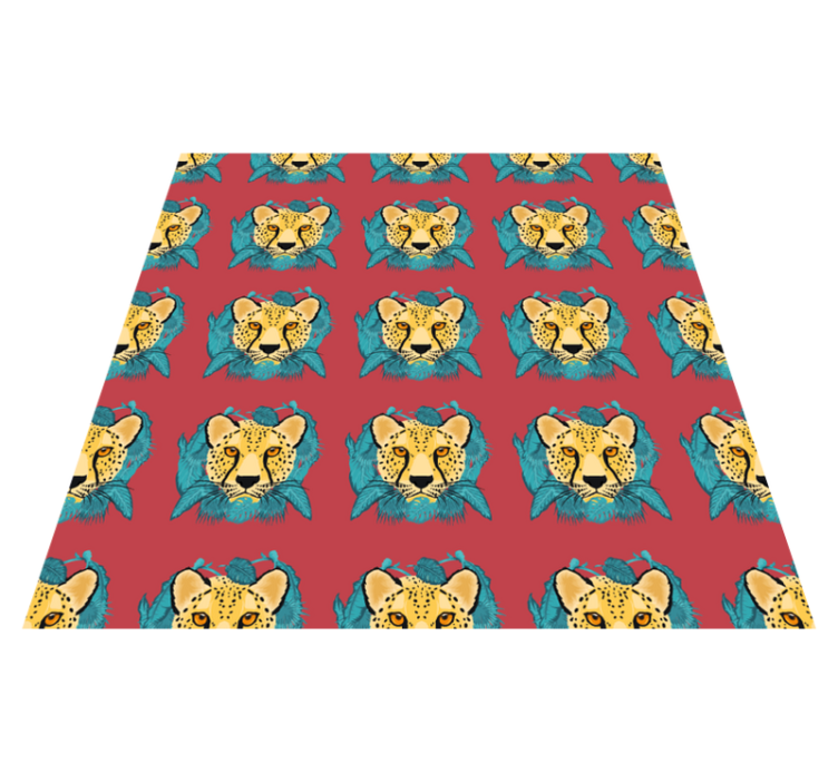 Alfombra vinílica de animales estilo oriental leopardo - TenVinilo