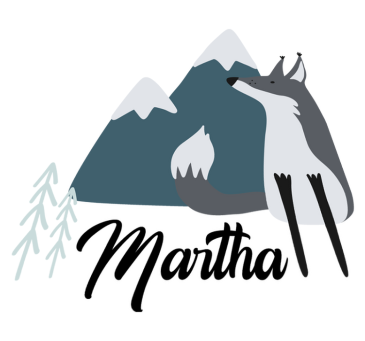 Alfombra vinílica de animales zorro nórdico personalizado - TenVinilo