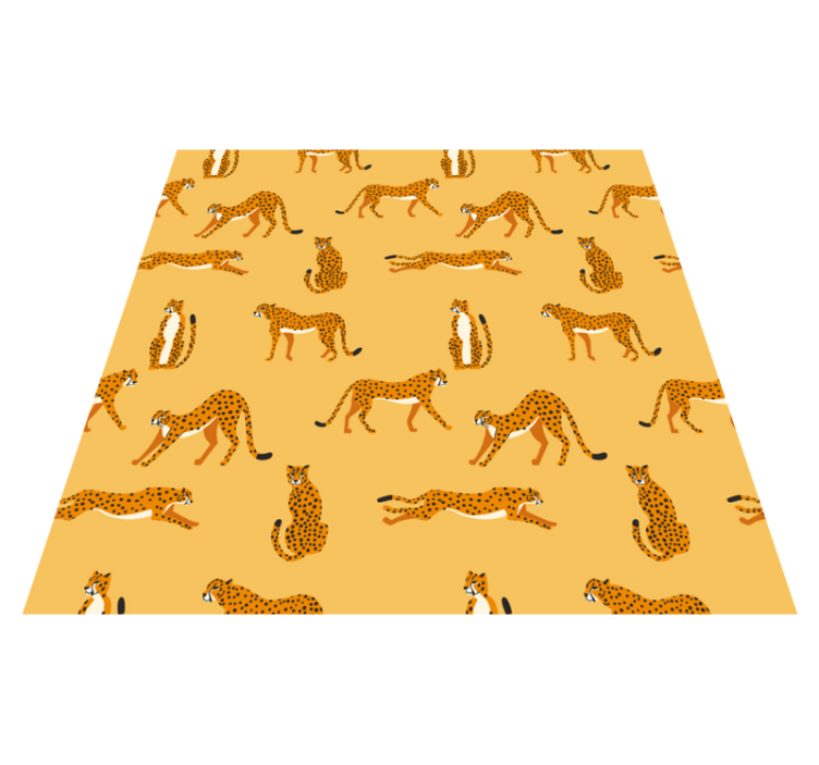 Alfombra vinílica de animales leopardo amarillo - TenVinilo