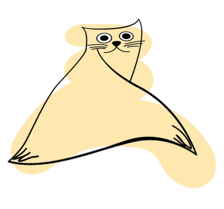 Alfombra vinílica de animales gato pintado beige - TenVinilo