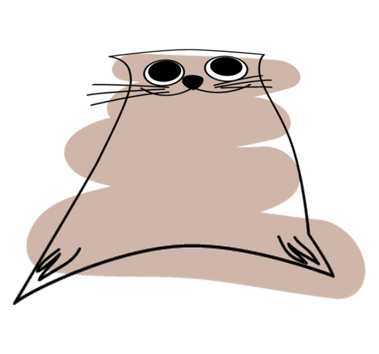 Alfombra vinílica de animales gato pintado marrón - TenVinilo