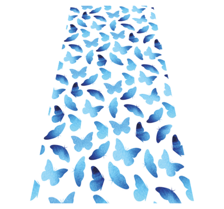 Alfombra vinílica de animales mariposas pintadas - TenVinilo