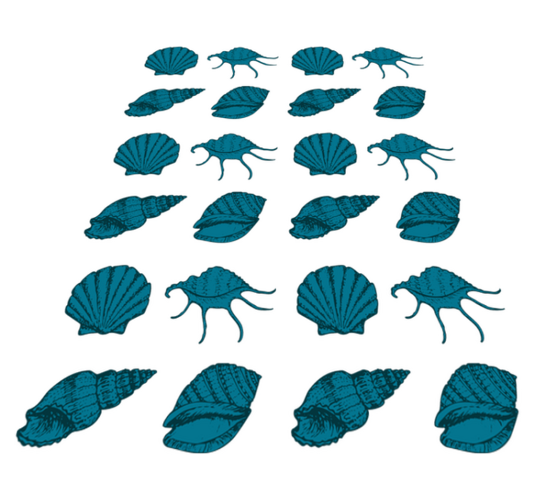 Alfombra vinílica de animales con conchas marinas - TenVinilo