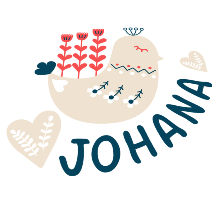 Alfombra vinílica de animales pájaro nórdico personalizado - TenVinilo