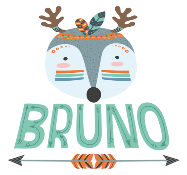 Alfombra vinílica de animales ciervo nórdico con nombre - TenVinilo