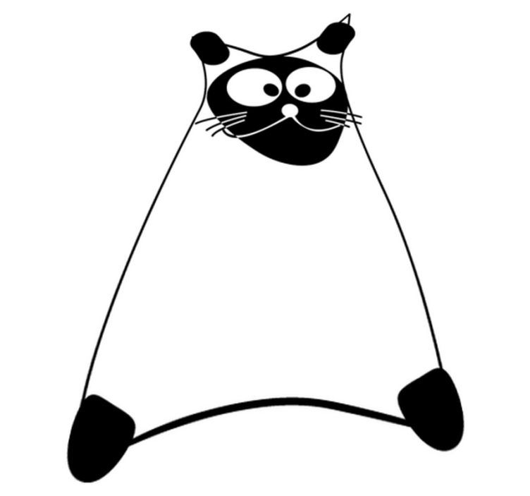 Alfombra vinílica de animales contorno monocolor - TenVinilo