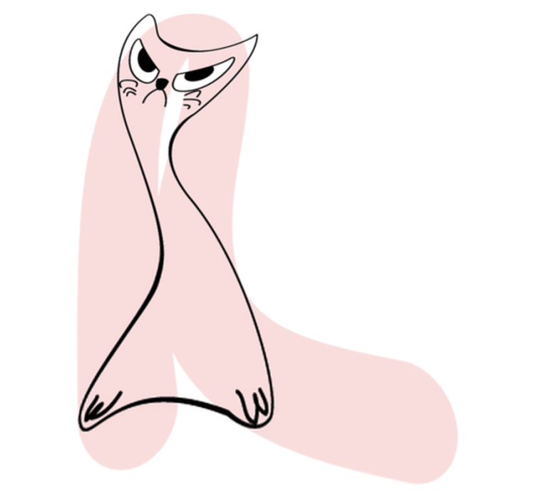 Alfombra vinílica de animales silueta enfadada - TenVinilo