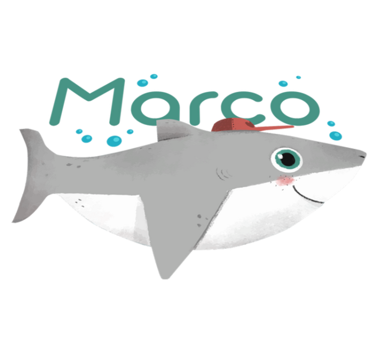 Alfombra vinílica de animales tiburón juguetón - TenVinilo