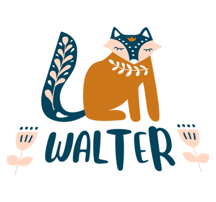 Alfombra vinílica de animales ilustración de zorro - TenVinilo