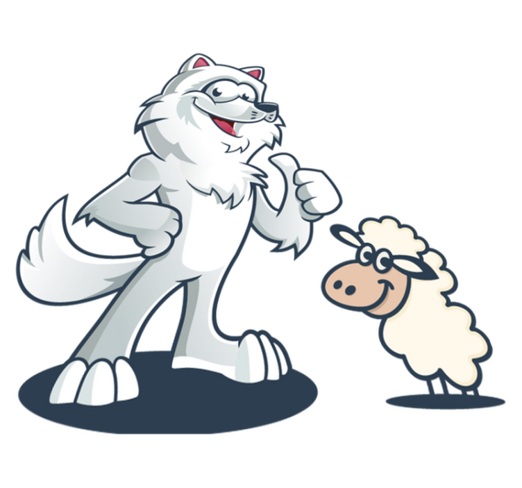 Alfombra vinílica de animales lobo alegre - TenVinilo