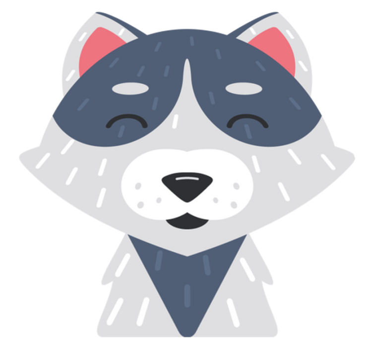 Alfombra vinílica de animales cara de animal feliz - TenVinilo