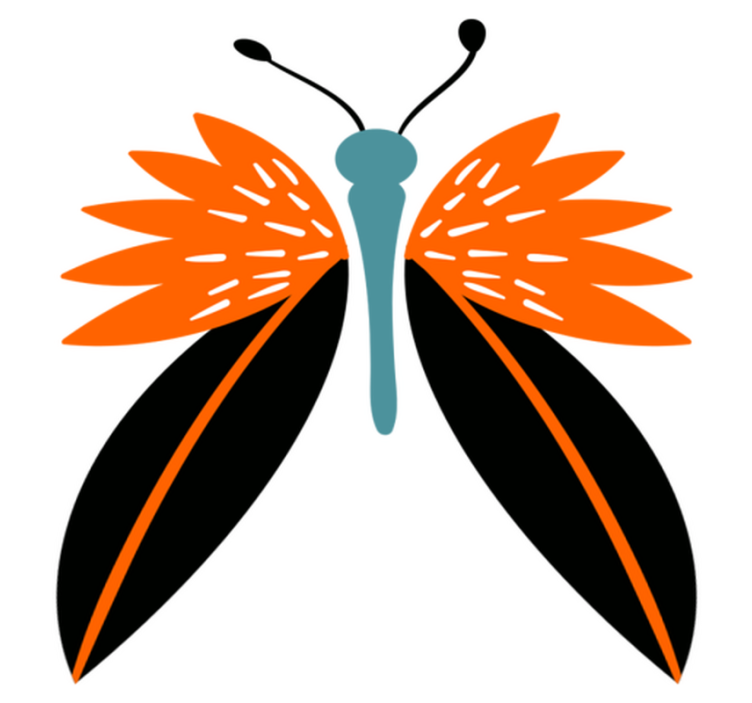 Alfombra vinílica de animales acento mariposa colorida - TenVinilo