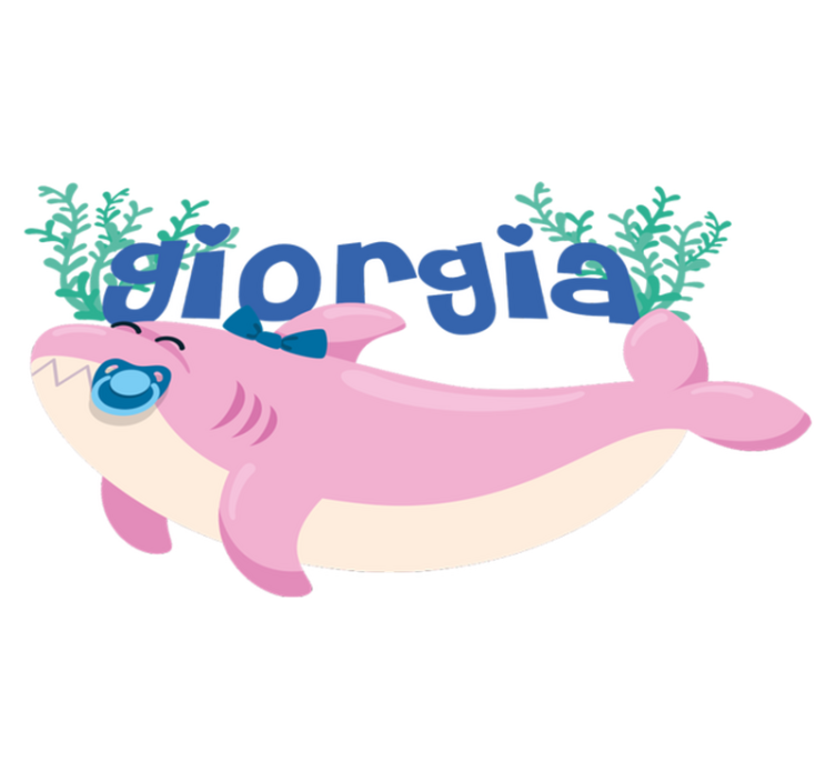 Alfombra vinílica de animales diseño de tiburón feliz - TenVinilo