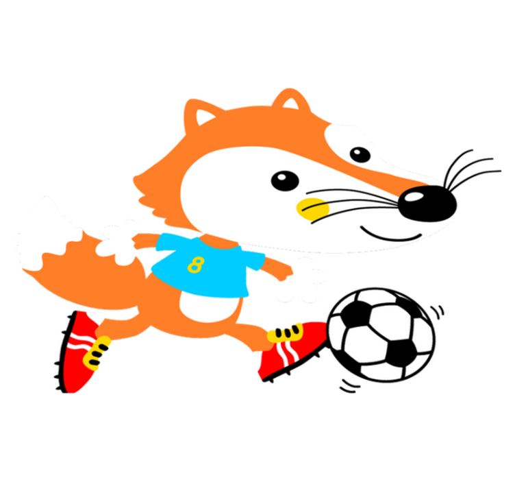 Alfombra vinílica de animales zorro juguetón - TenVinilo