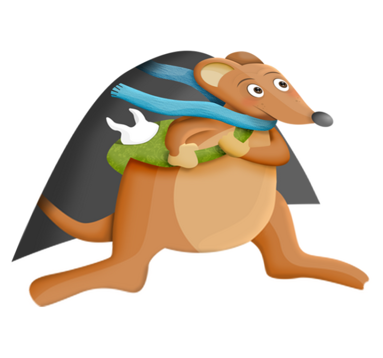 Alfombra vinílica de animales ratón de los dientes - TenVinilo