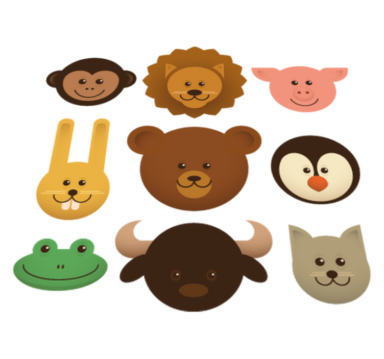 Alfombra vinílica de animales criaturas felices - TenVinilo