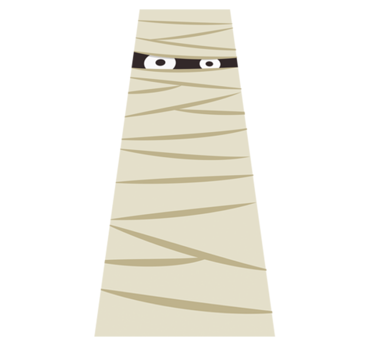 Alfombra vinílica halloween ojos de momia - TenVinilo