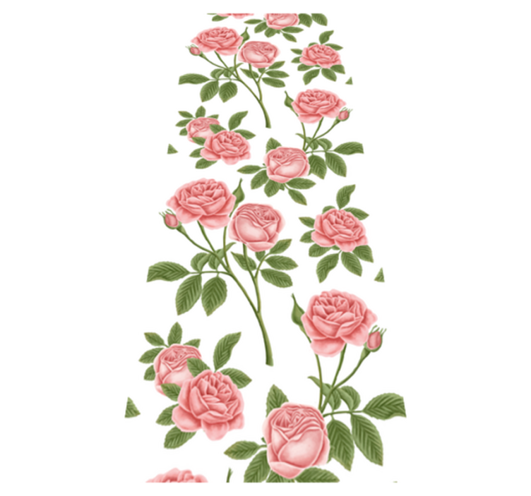 Alfombra vinílica cocina estampado de rosas - TenVinilo