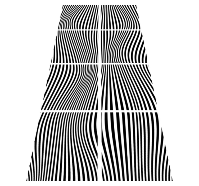 Alfombra vinílica baño cuadrados con olas - TenVinilo