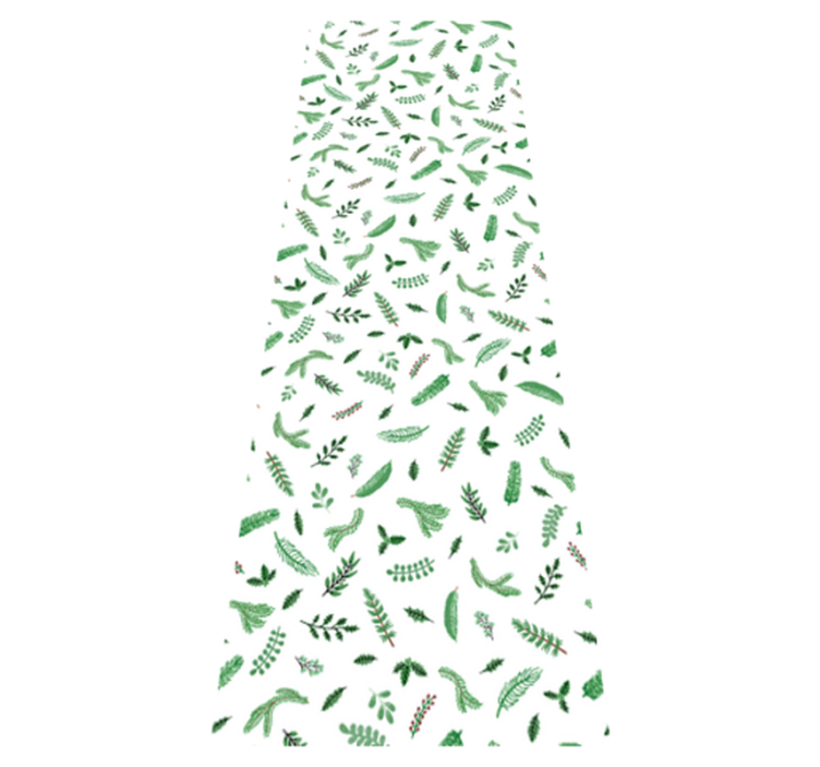 Alfombra vinílica navidad decoración de hojas - TenVinilo