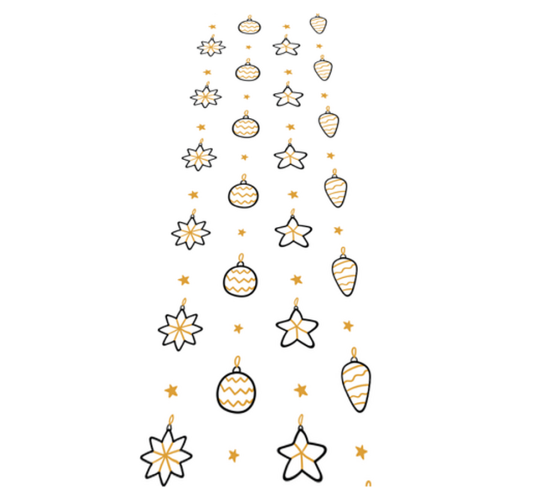 Alfombra vinílica navidad patrón estrellas geométricas - TenVinilo