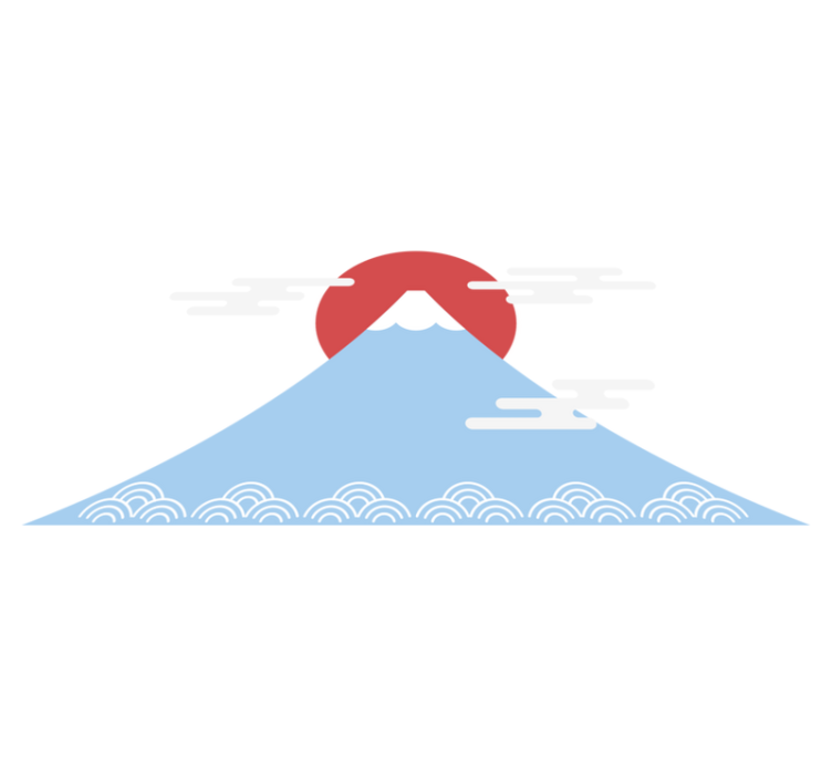 Alfombra vinílica naturaleza montaña asiática - TenVinilo