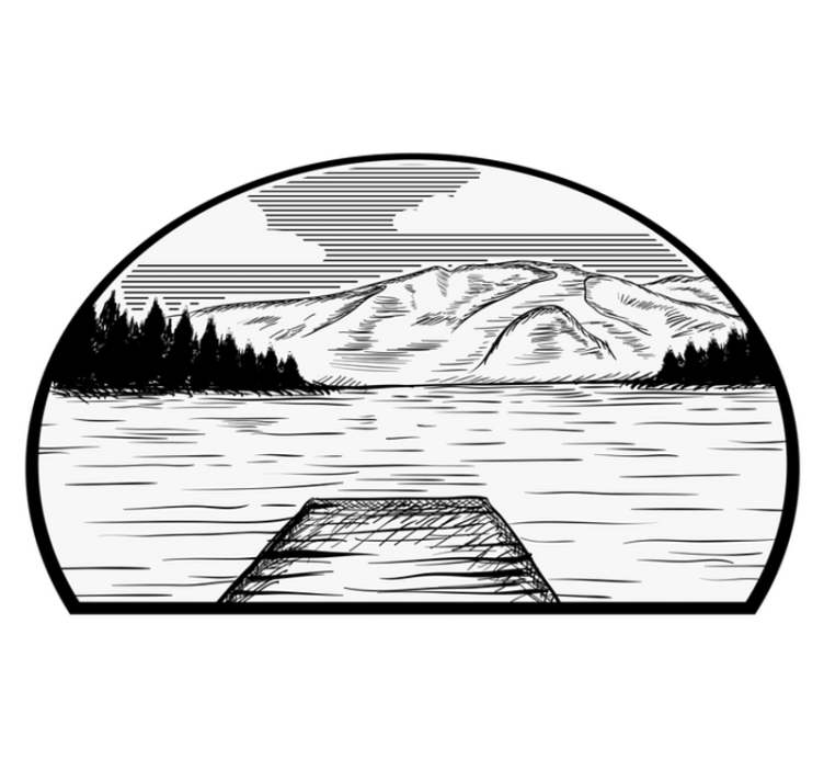 Alfombra vinílica naturaleza motorhome lago de pino - TenVinilo