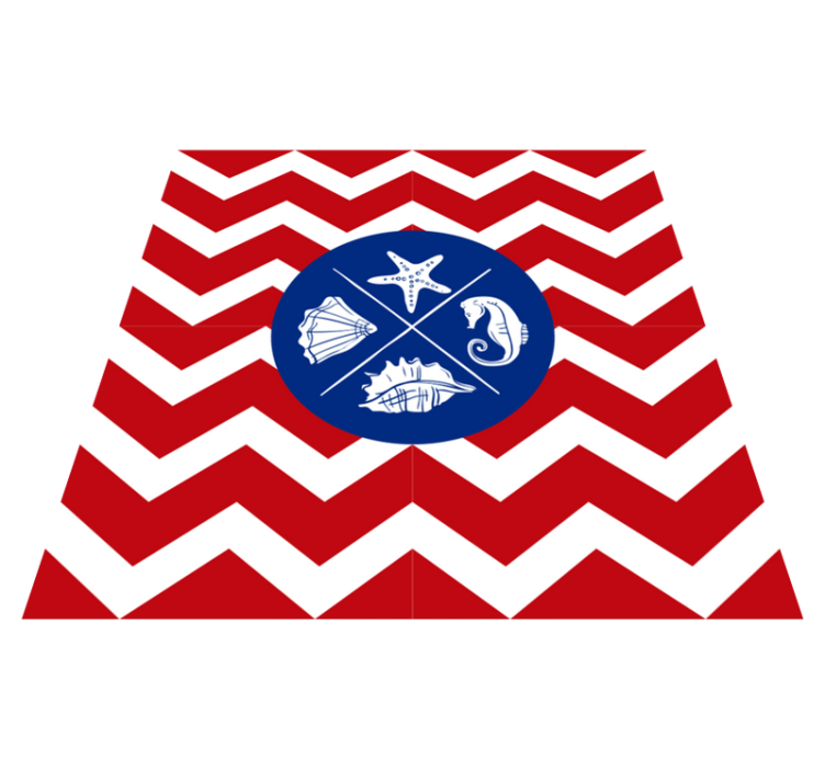 Alfombra vinílica naturaleza con patrón de conchas marinas - TenVinilo