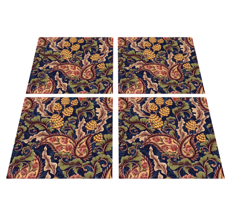 Alfombra vinílica naturaleza con diseño floral - TenVinilo