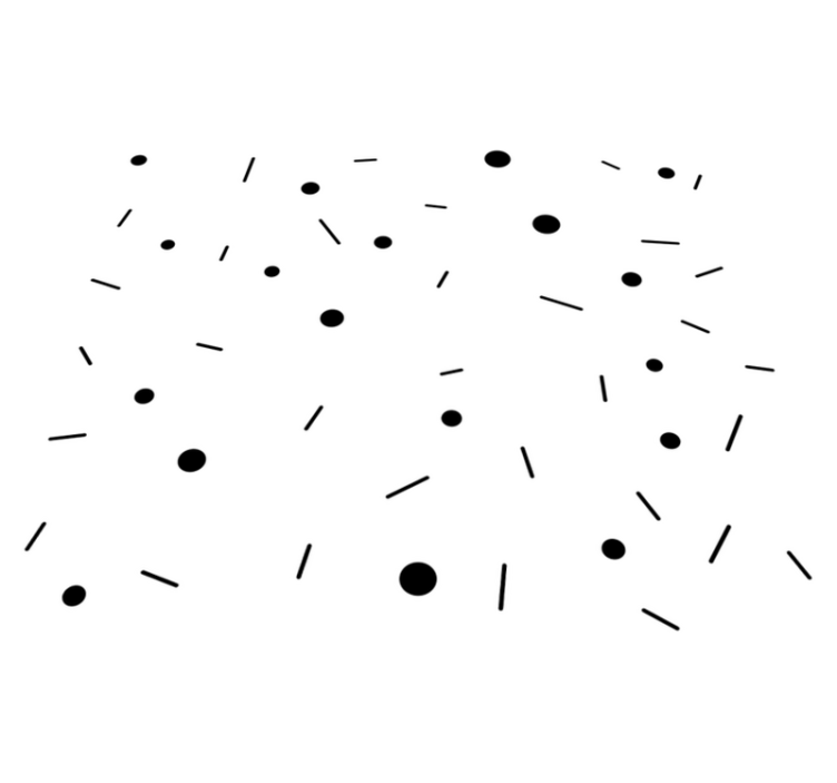 Alfombra vinílica geométrica confeti de círculos y líneas - TenVinilo