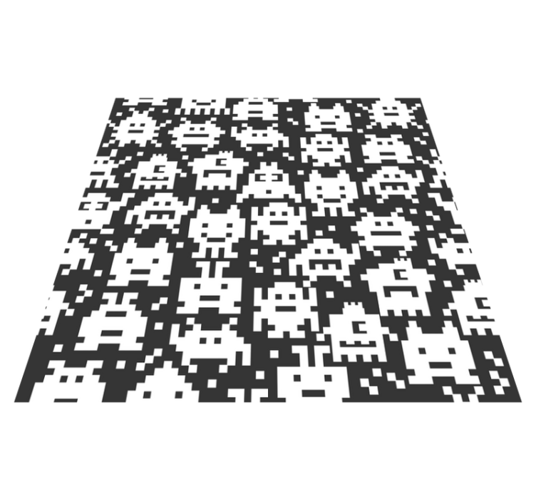 Alfombra vinílica infantil monstruos de videojuegos - TenVinilo