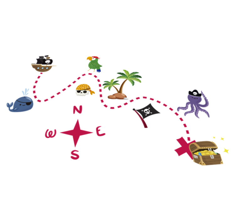 Alfombra vinílica juegos mapa del tesoro - TenVinilo