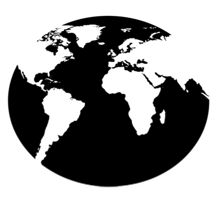 Alfombra vinílica mapamundi adhesivo decoración círculo - TenVinilo