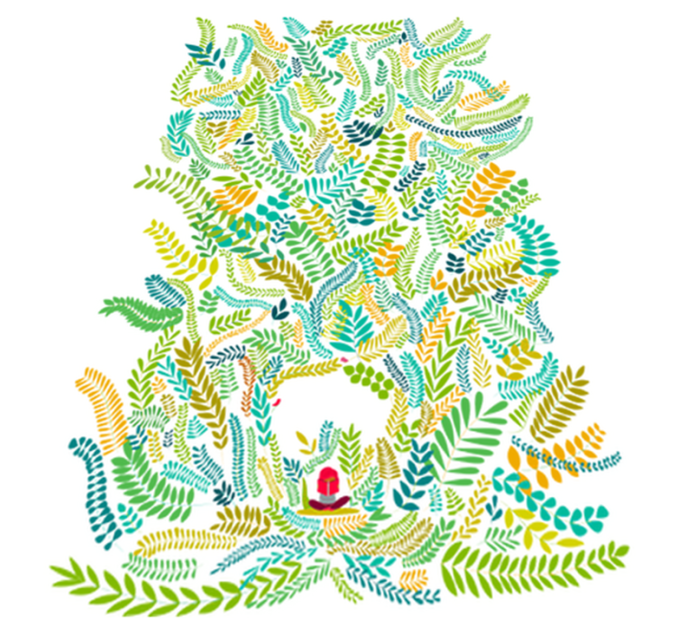 Alfombra vinílica infantil vinilo fantasía lectura bonita - TenVinilo