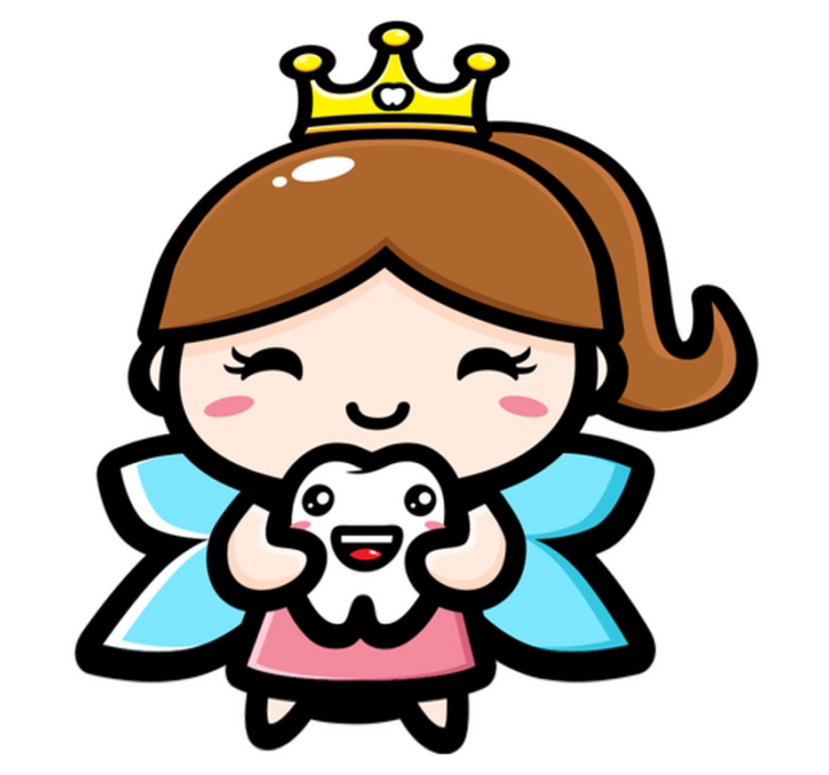 Alfombra vinílica infantil diseño de hada de los dientes - TenVinilo