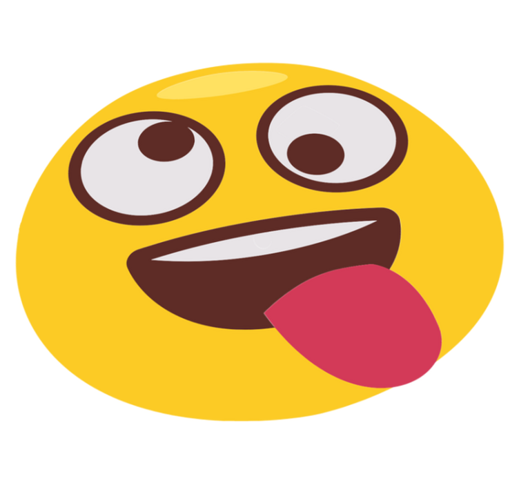 Alfombra vinílica infantil cara de emoji juguetona - TenVinilo