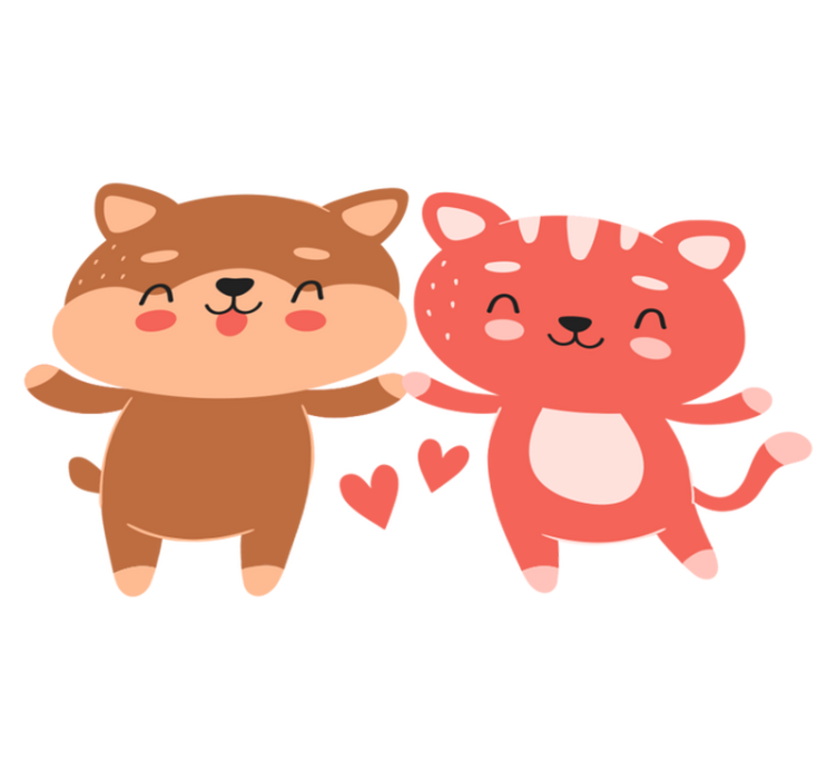 Alfombra vinílica infantil insignia de amistad canina - TenVinilo