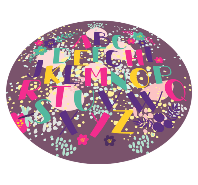 Alfombra vinílica abecedario disco educativo alfabético - TenVinilo