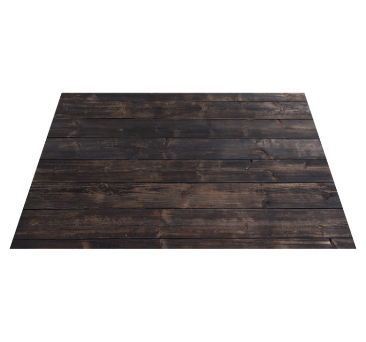 Alfombra vinílica marrón imitación madera oscura - TenVinilo