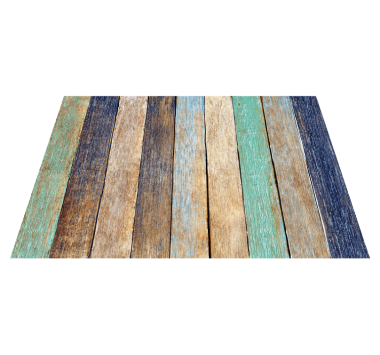 Alfombra vinílica madera tablones azul pastel - TenVinilo