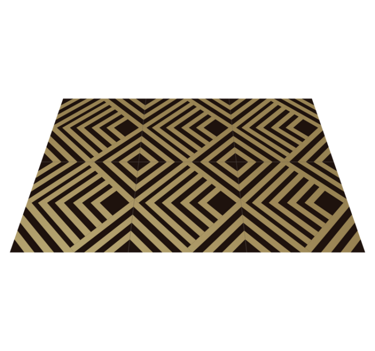 Alfombra vinílica geométrica rayas angulares beige - TenVinilo