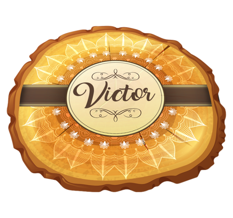 Alfombra vinílica infantil mandala con nombre - TenVinilo