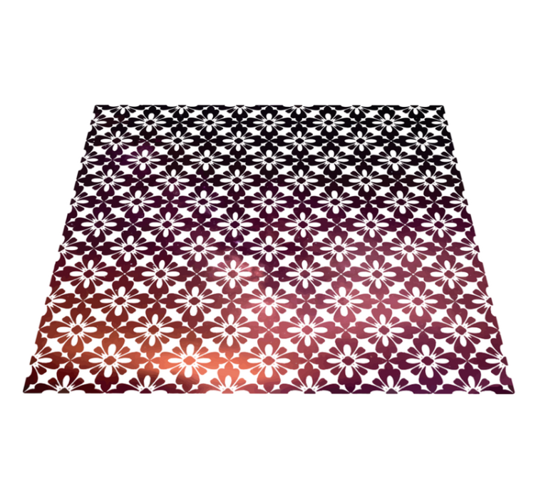 Alfombra vinílica flores sombreado floral - TenVinilo