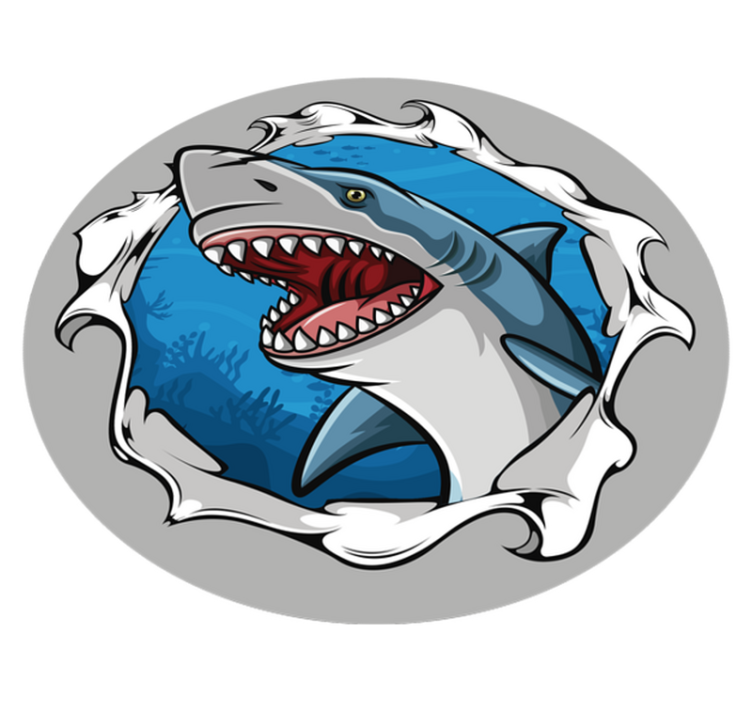 Aflombra vinílica animales gran tiburón 3d - TenVinilo