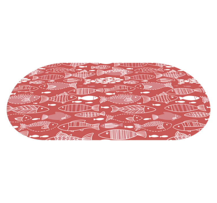 Alfombra vinílica de animales decorativa de peces - TenVinilo