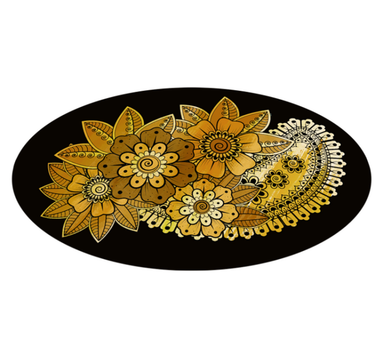 Alfombra vinílica mandala detalle de mandala - TenVinilo