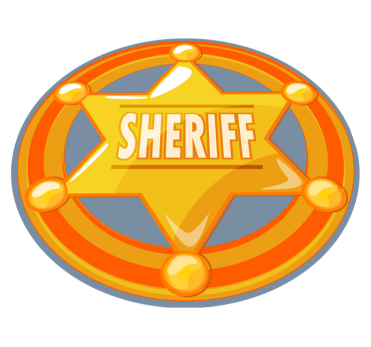 Alfombra vinílica juegos insignia del sheriff - TenVinilo