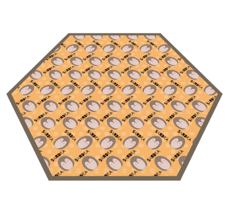 Alfombra vinílica personalizable corazones personalizados - TenVinilo