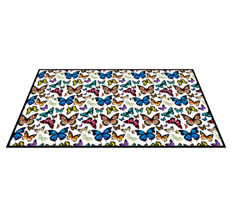 Alfombra vinílica de animales colección de mariposas - TenVinilo