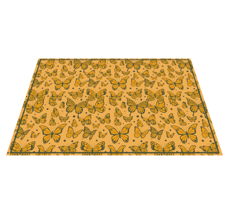 Alfombra vinílica de animales delicia de mariposa - TenVinilo